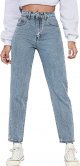 Women's Straight Leg Jeans Casual High Waisted Denim Pants